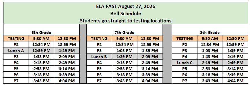 📢 FAST Testing Reminder for Families