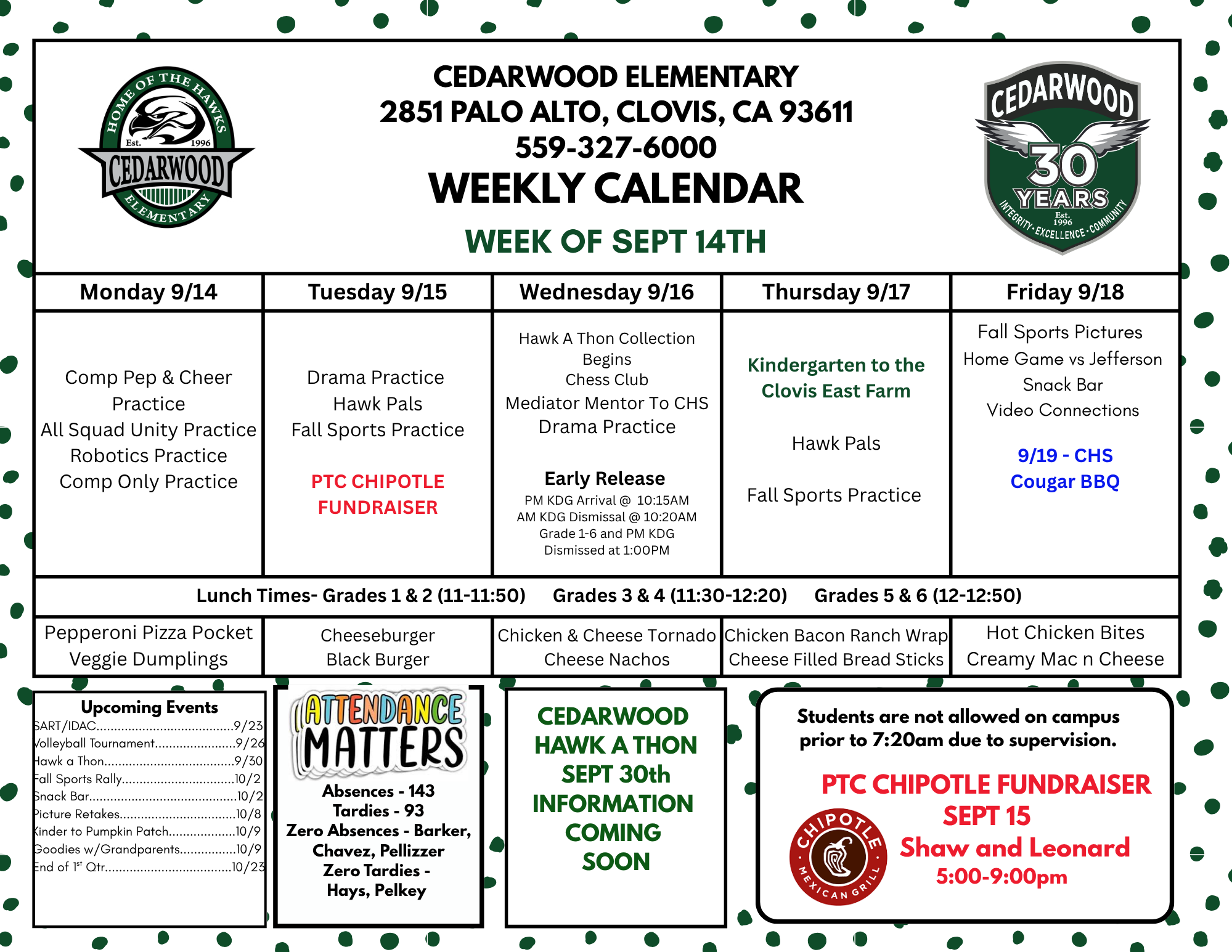 Weekly  Calendar 
