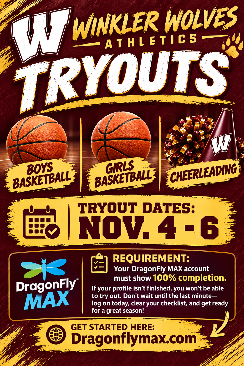 Winter Athletic Tryouts