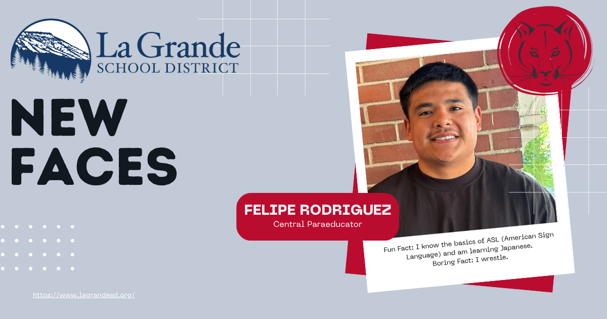 We welcome Felipe Rodriguez, paraeducator, to Central Elementary!