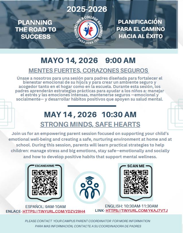 Strong Mind, Safe Hearts - Virtual Parent Info session