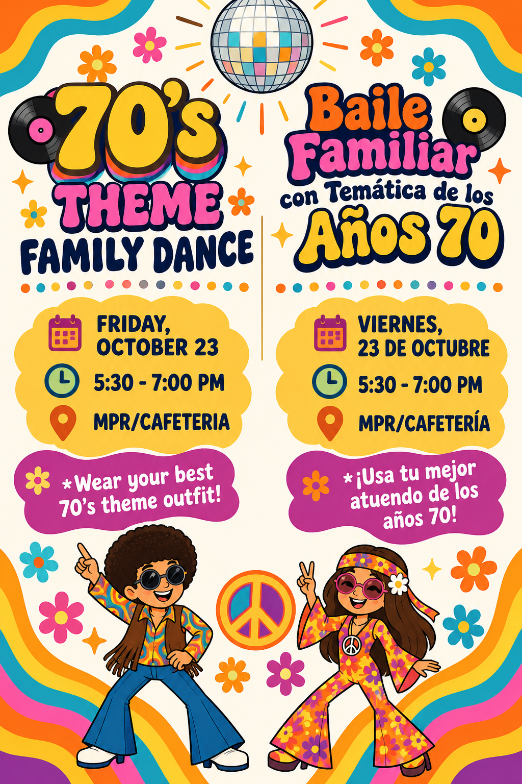 70's Theme Family Dance