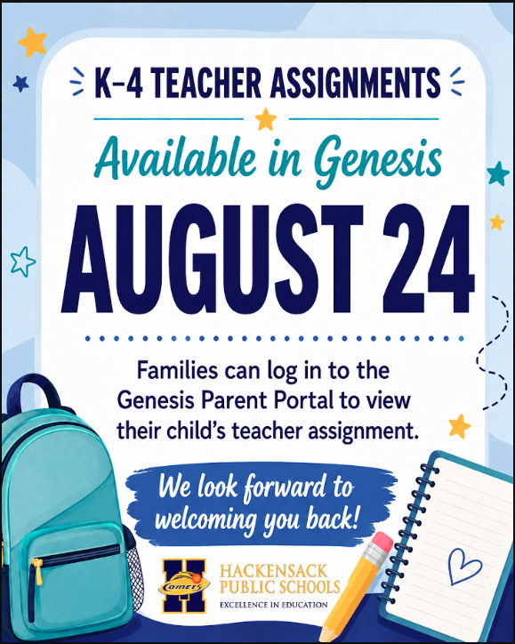 REMINDER: K-4 Teacher Assignments will be Available to Parents on August 24, 2026