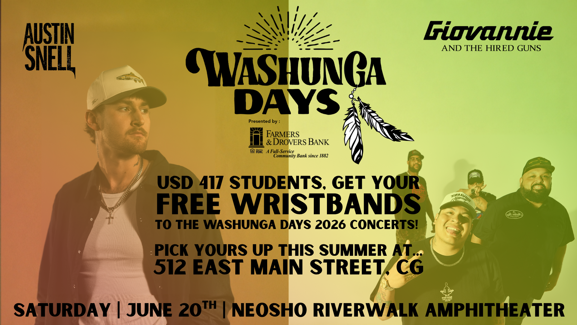 FREE WRISTBANDS for USD 417 STUDENTS - WASHUNGA DAYS