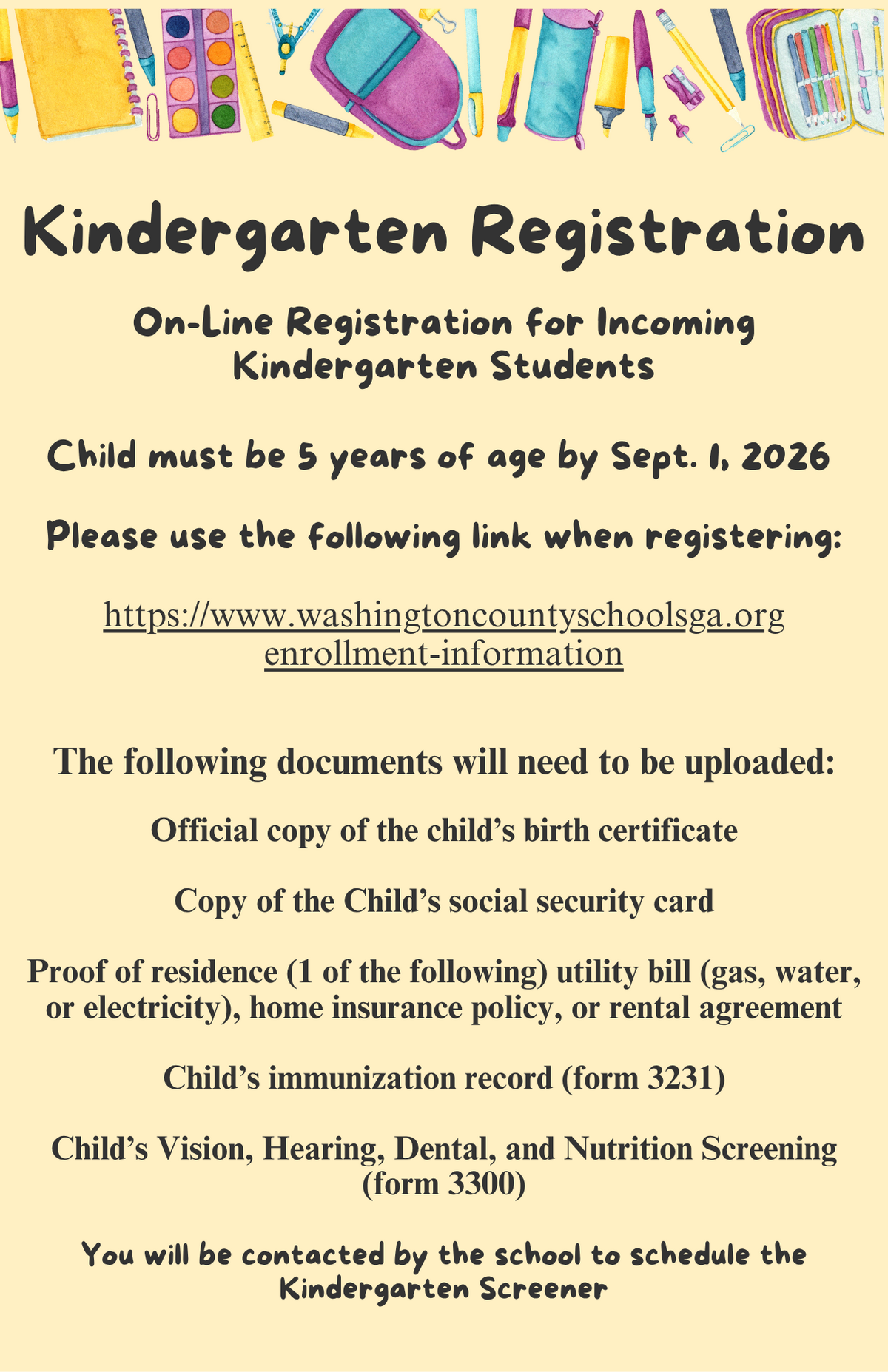 Kindergarten Registration