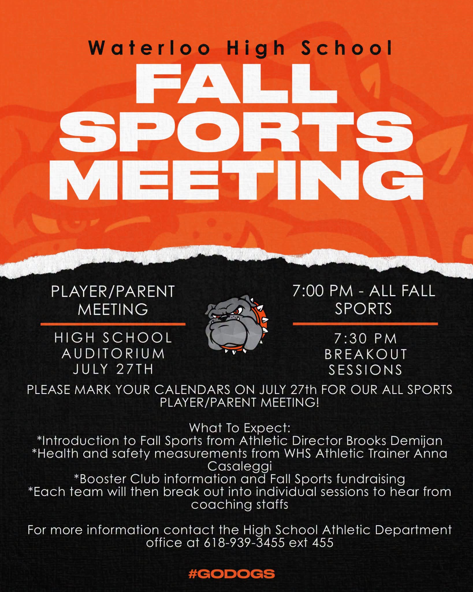 Fall Sports Meeting - July 27th
