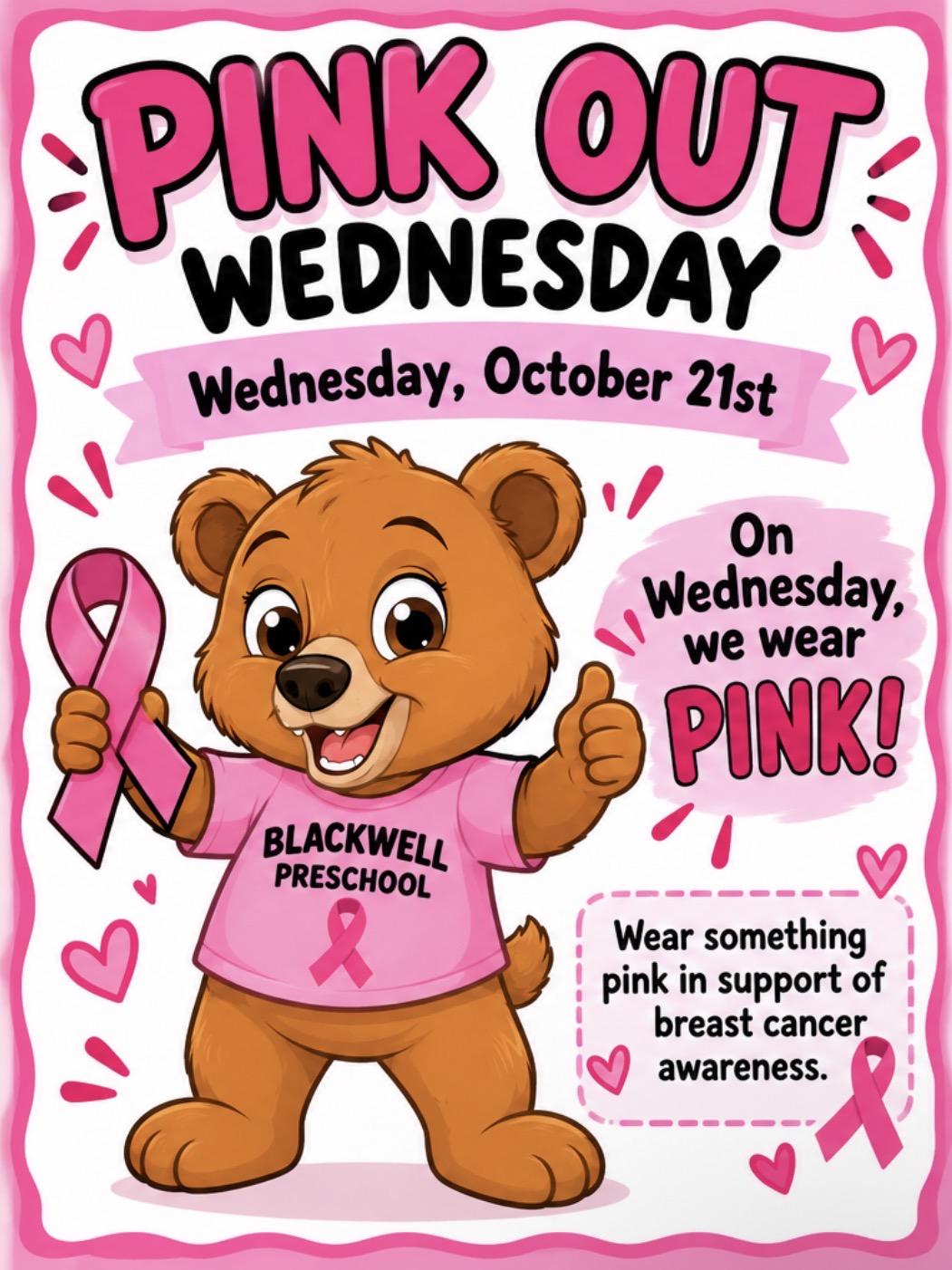 Wednesday is Pink Out Day!