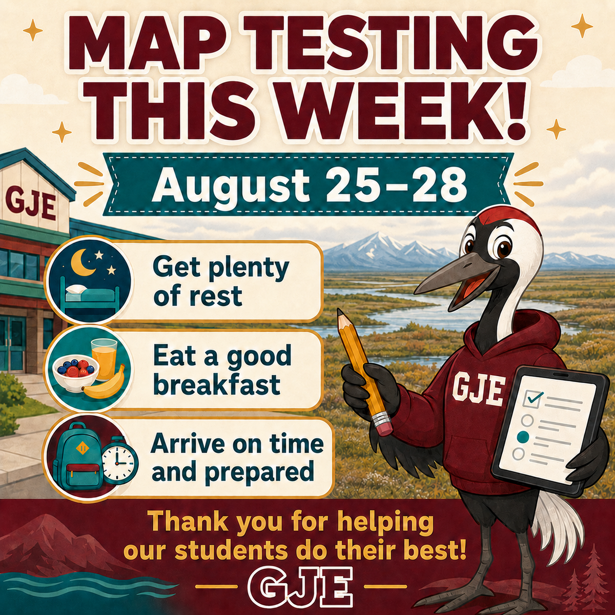 GJE MAP Testing Information