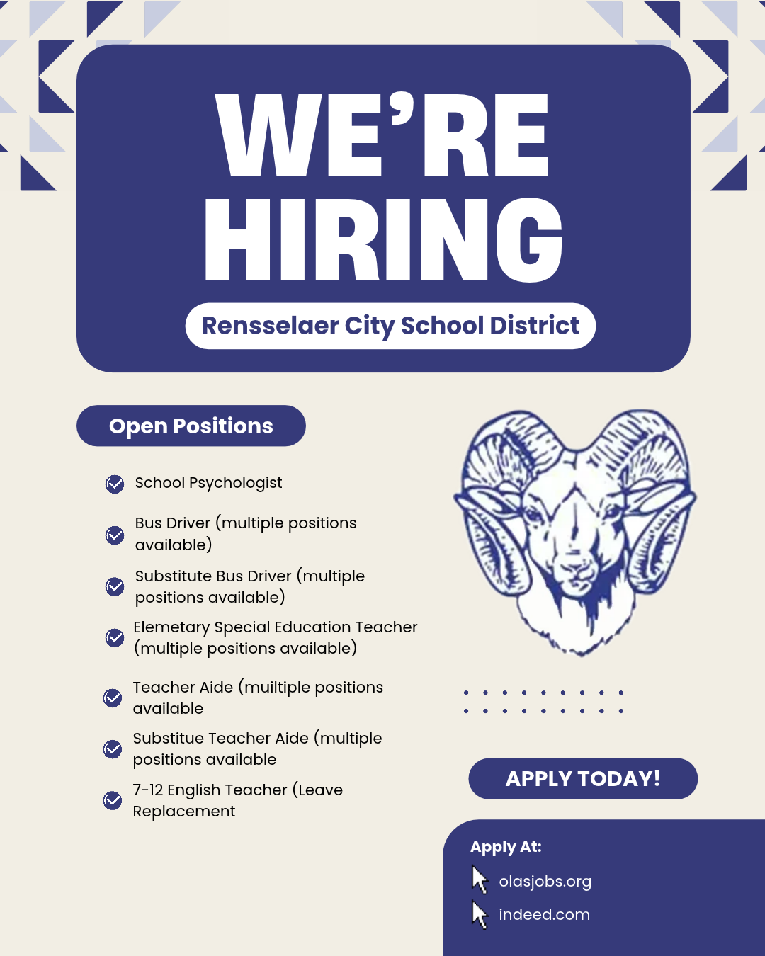 Job Openings at RCSD!