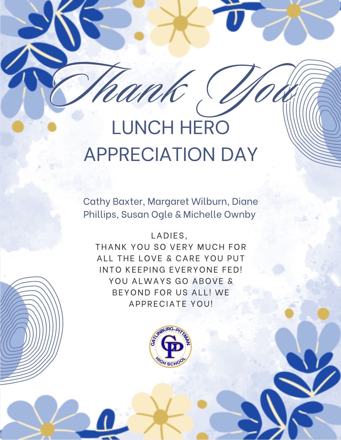 Lunch Hero Appreciation Day -- 5/1/26