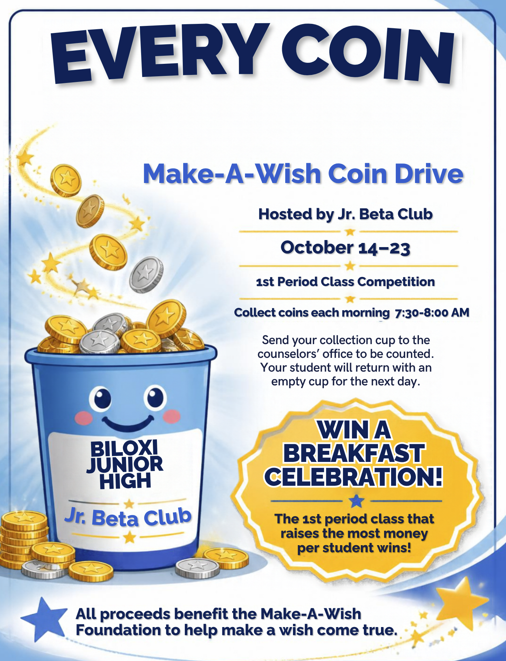BJH Make-A-Wish Foundation Coin Drive