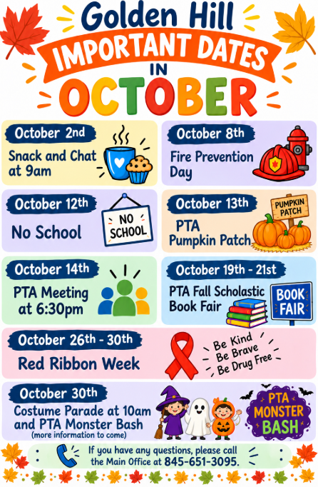Important Dates in October!