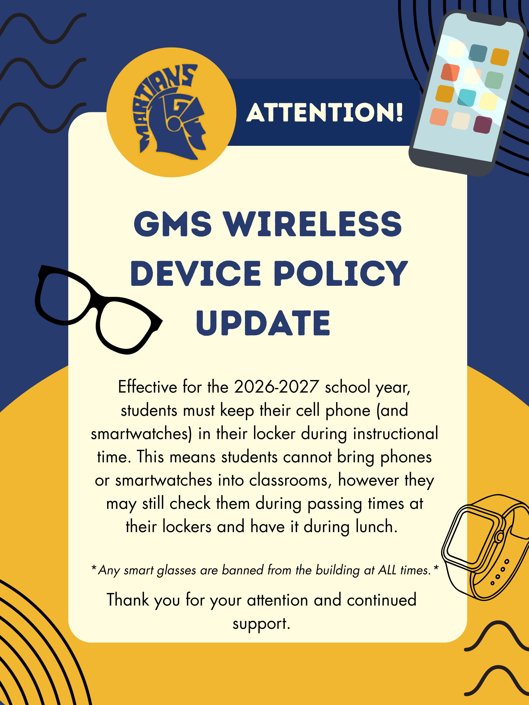 NEW Wireless Device Policy at GMS
