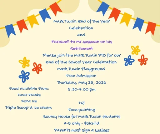 PTO End of Year Celebration and Farewell to Mr. Sussman on his Retirement Tonight!
