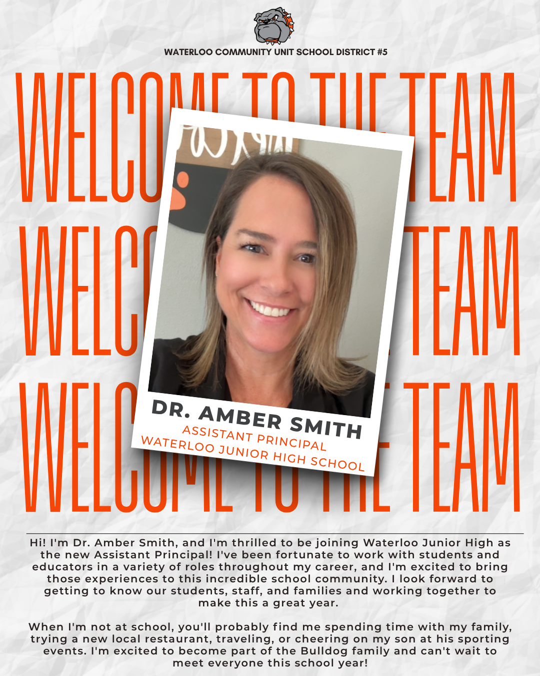 WJHS Welcomes Dr. Amber Smith!