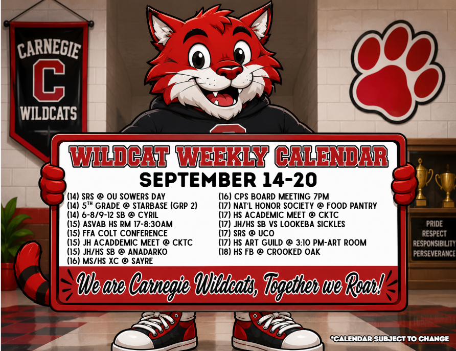 Weekly Activities Calendar: September 14-20