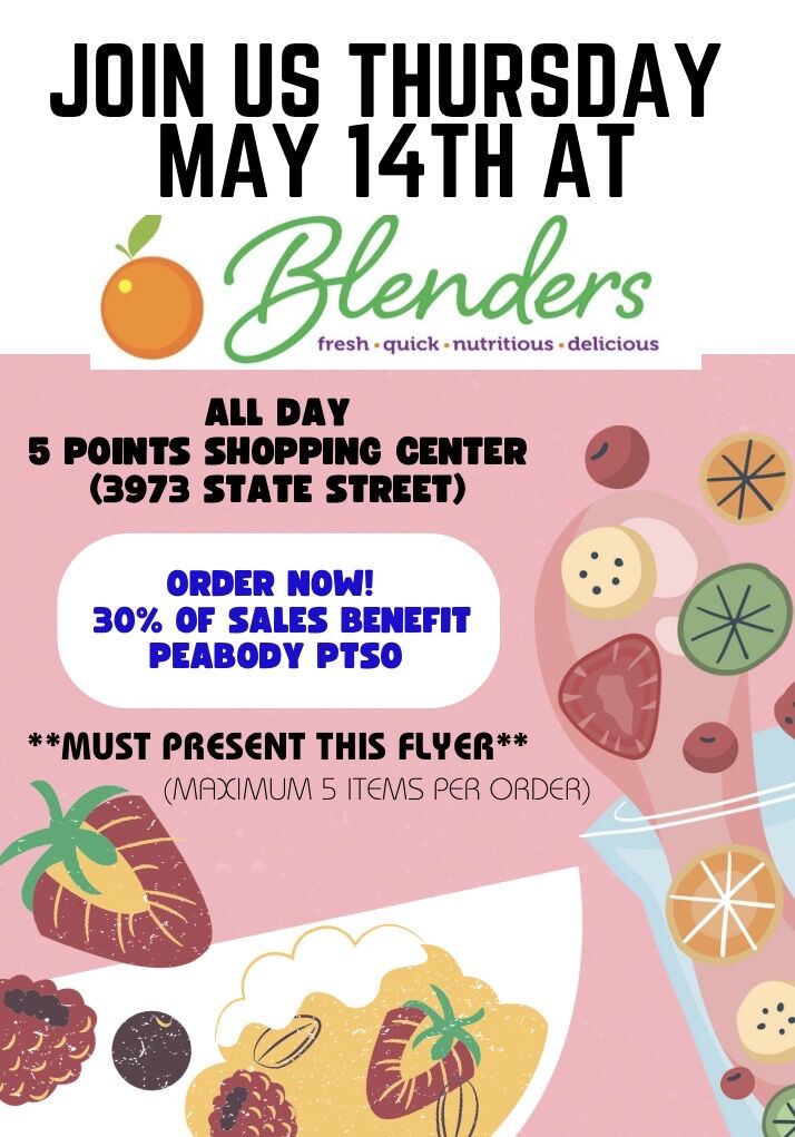Blenders Fundraiser May 14th (5 Points location) all day