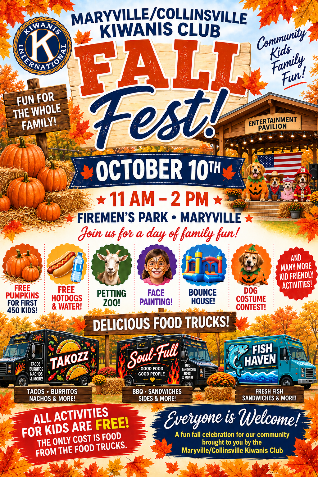 Family Fun & Food Trucks at Maryville/Collinsville Kiwanis Fall Fest this Saturday
