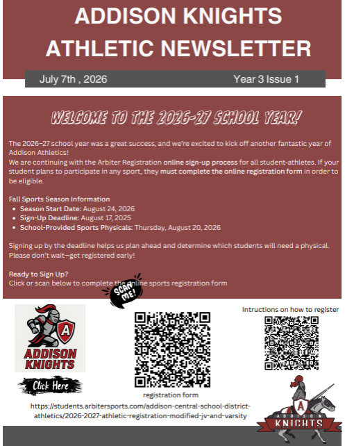 Athletic Newsletter