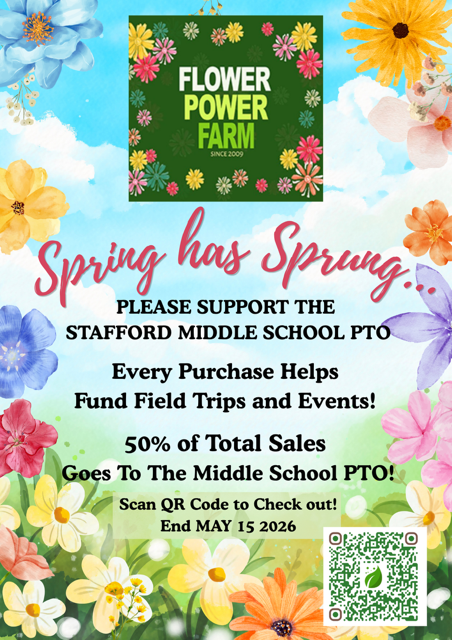 We’re blooming with gratitude for your support! SMS PTO Flower Sales ends May 15TH!