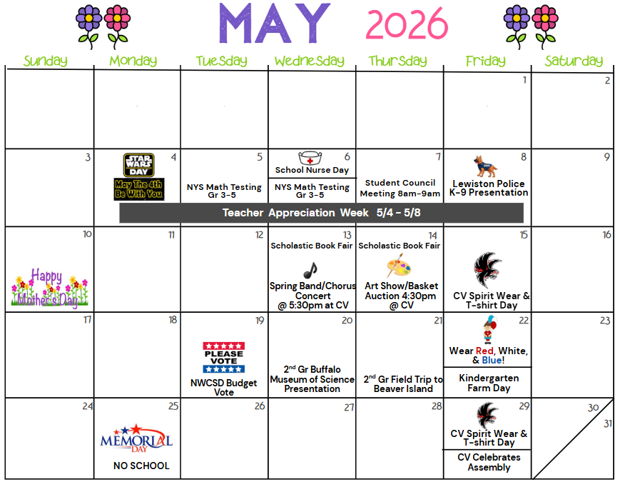  CV May 2026 Calendar