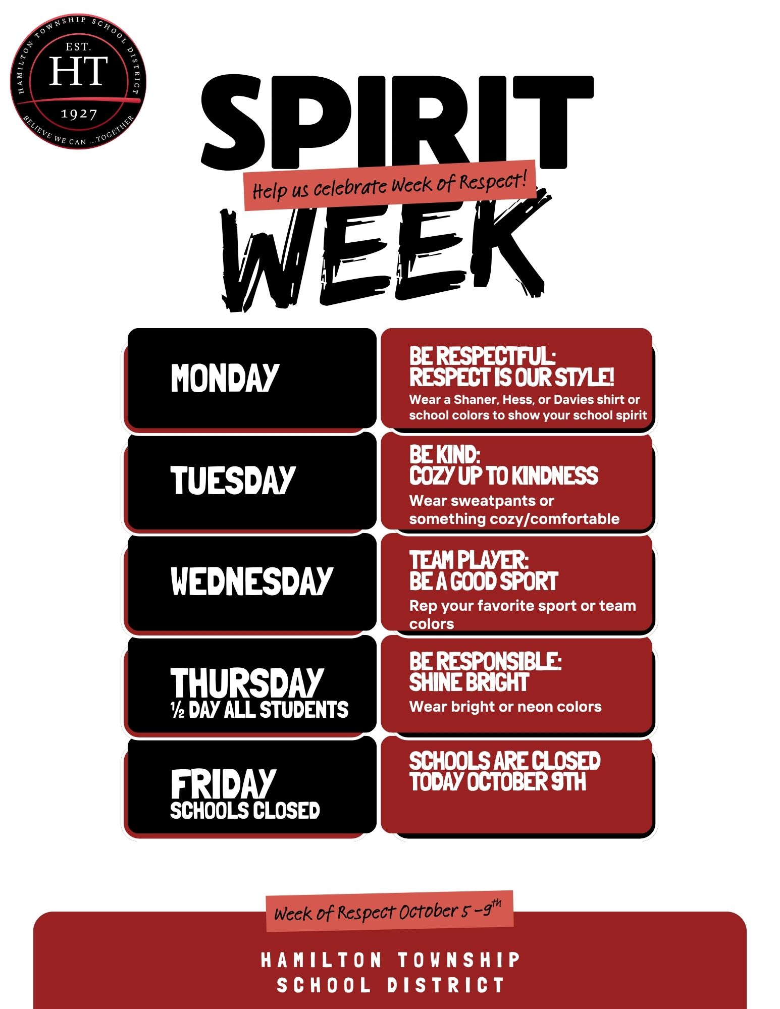 Week of Respect - October 5th - 9th