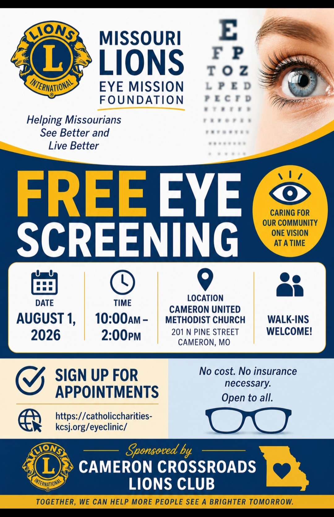 Lions Club Offers Free Vision Screening