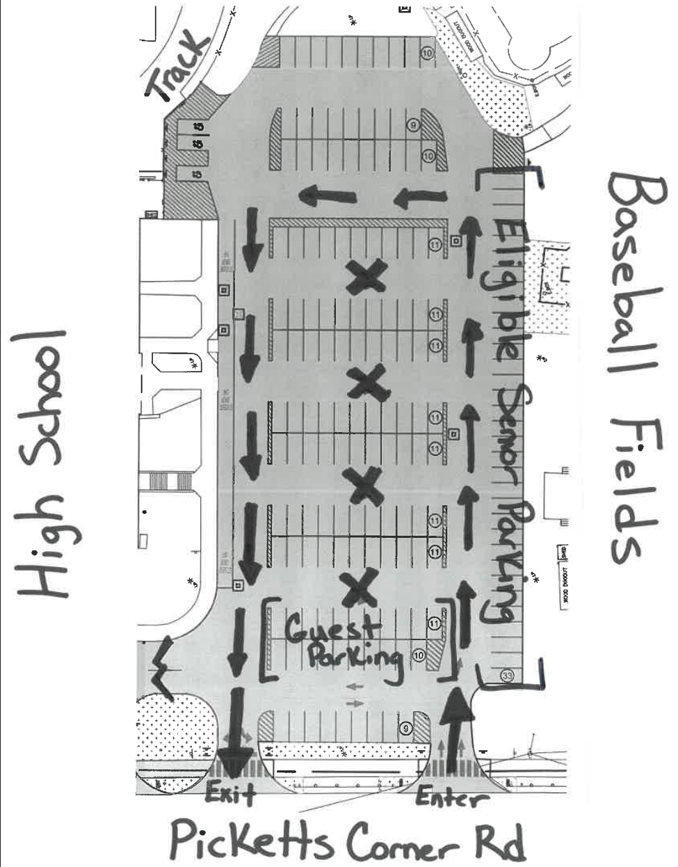 Senior Drivers and High School Parking Lot