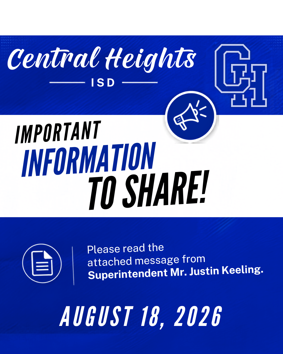 CHHS Building Update for August 18th