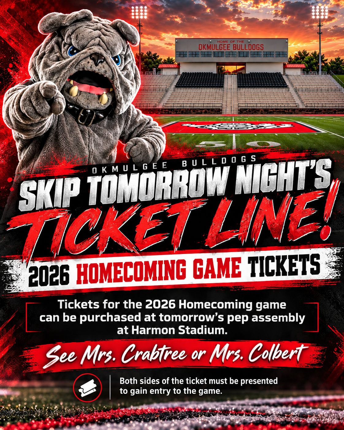 Skip the ticket Line for Homecoming! 