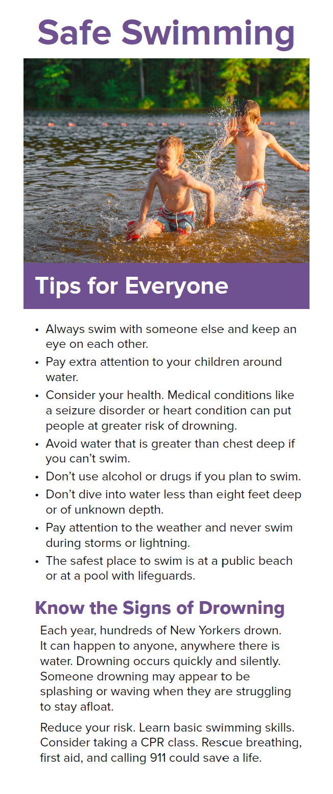 Annual Water Safety Information for Families