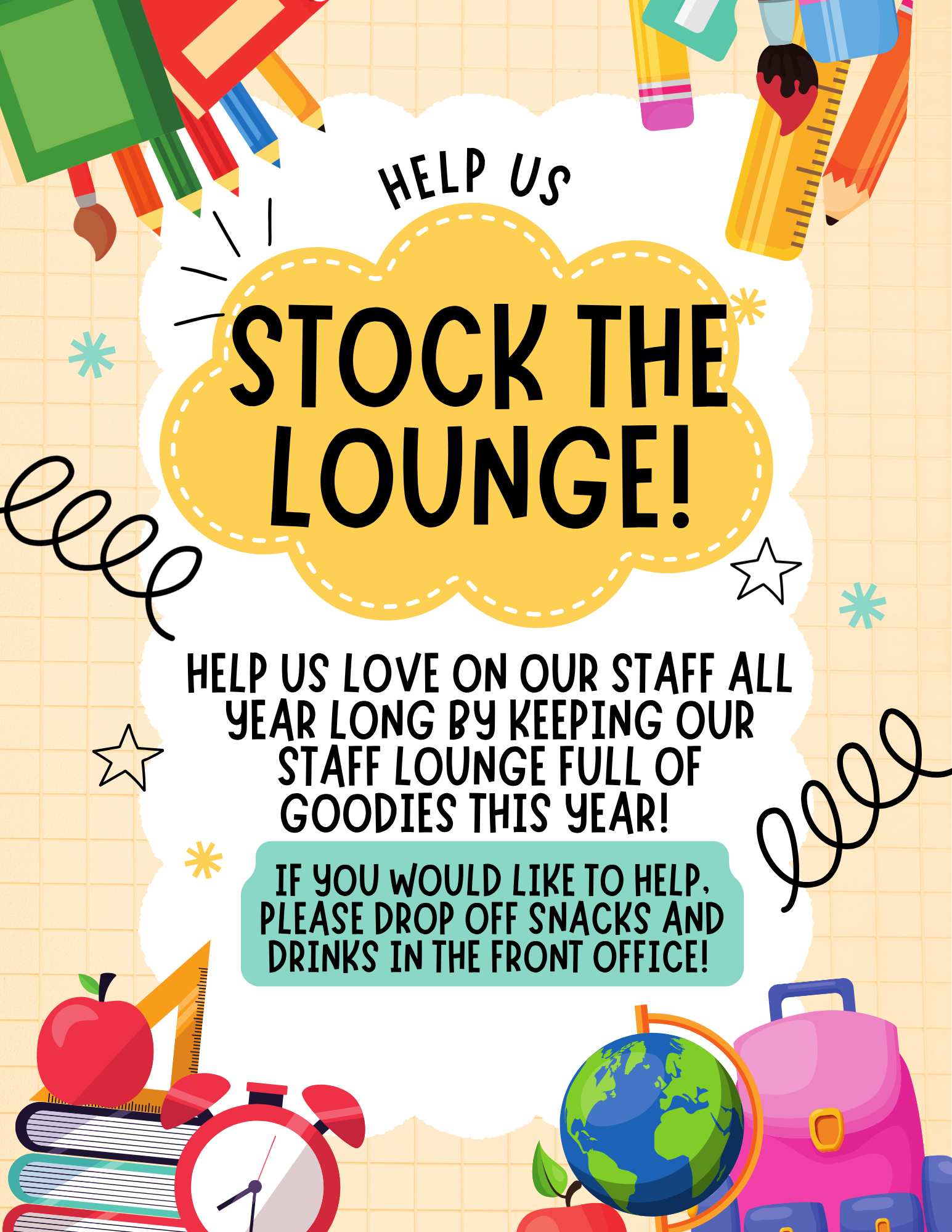 Stock the Lounge! 