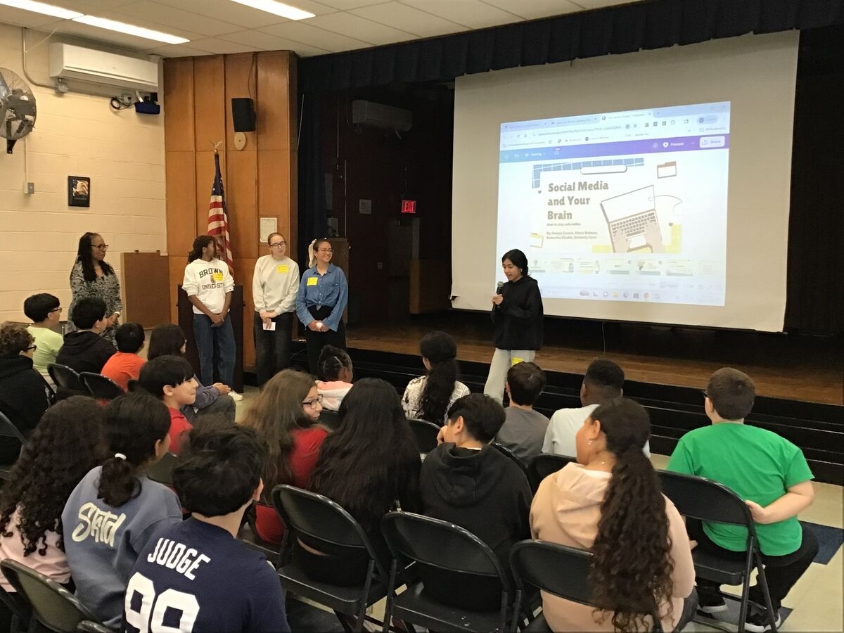 NBHS Students Visit Belmont to Present on Social Media Awareness