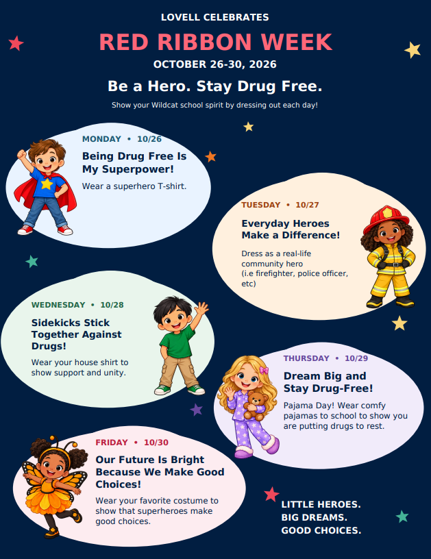 🎀❤️ Red Ribbon Week Spirit Days ❤️💪 October 26-30