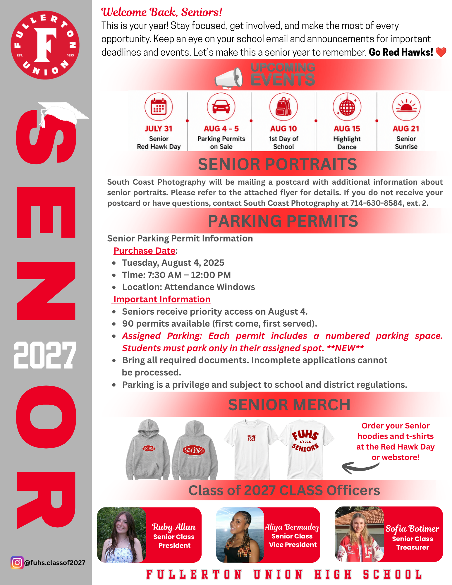 Class of 2027 Senior Newsletter | Everything You Need for Senior Year