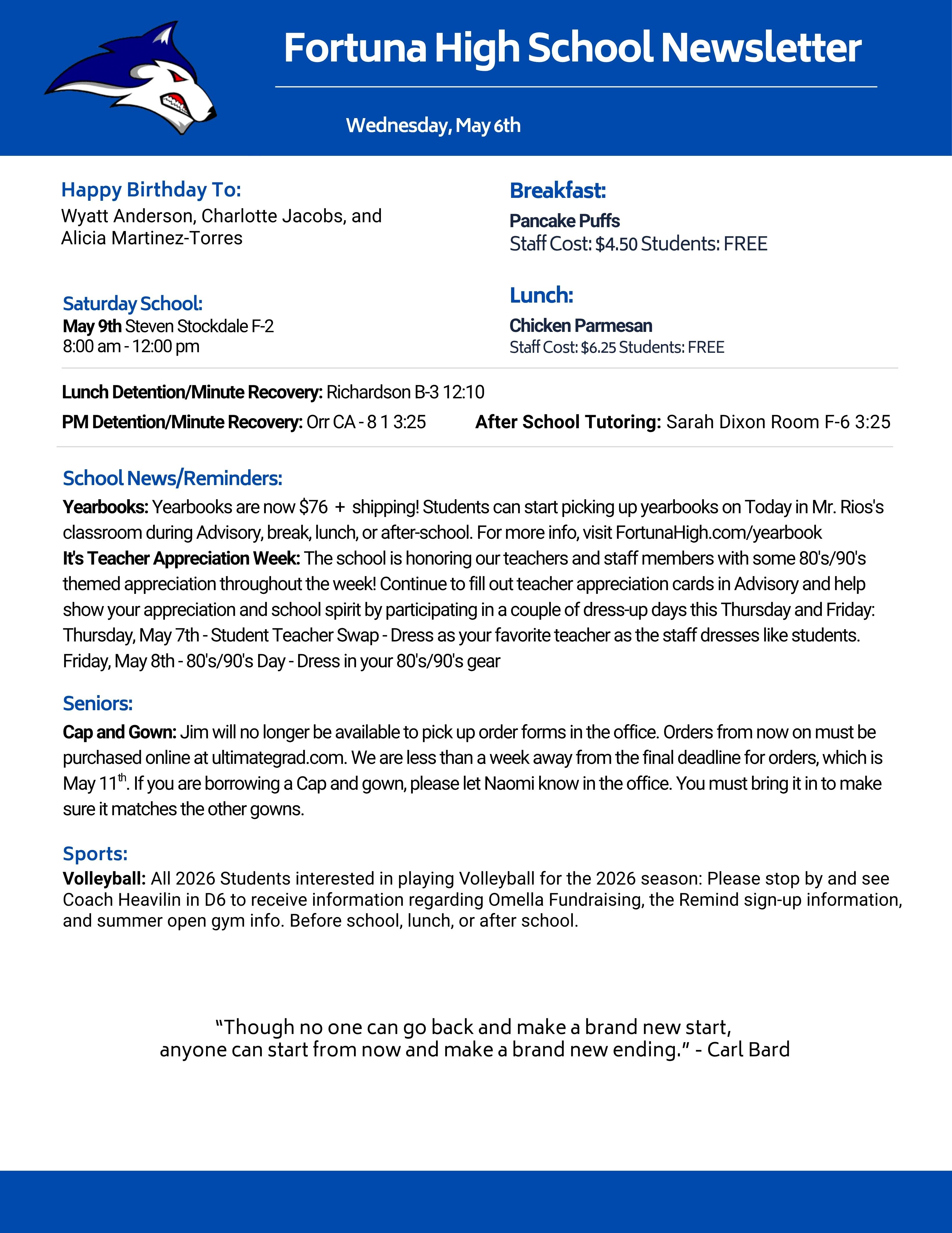 Bulletin 05/06/2026