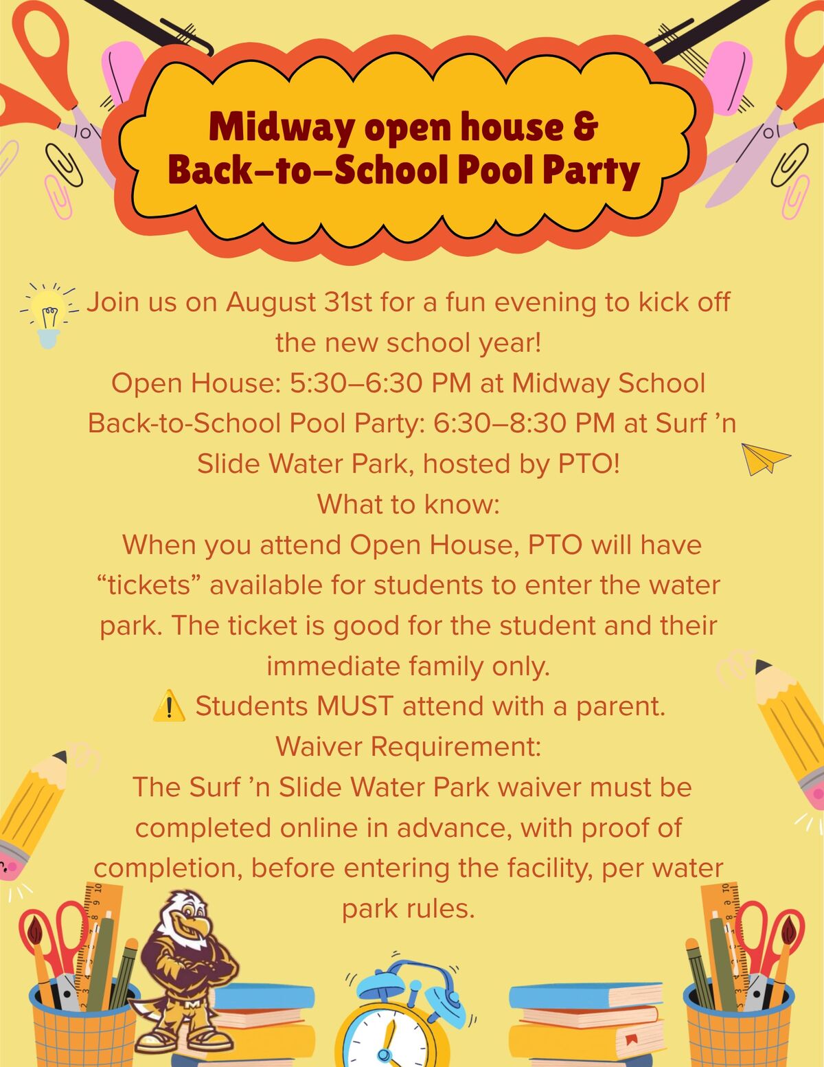 Open House and Water Park fun all in one evening!