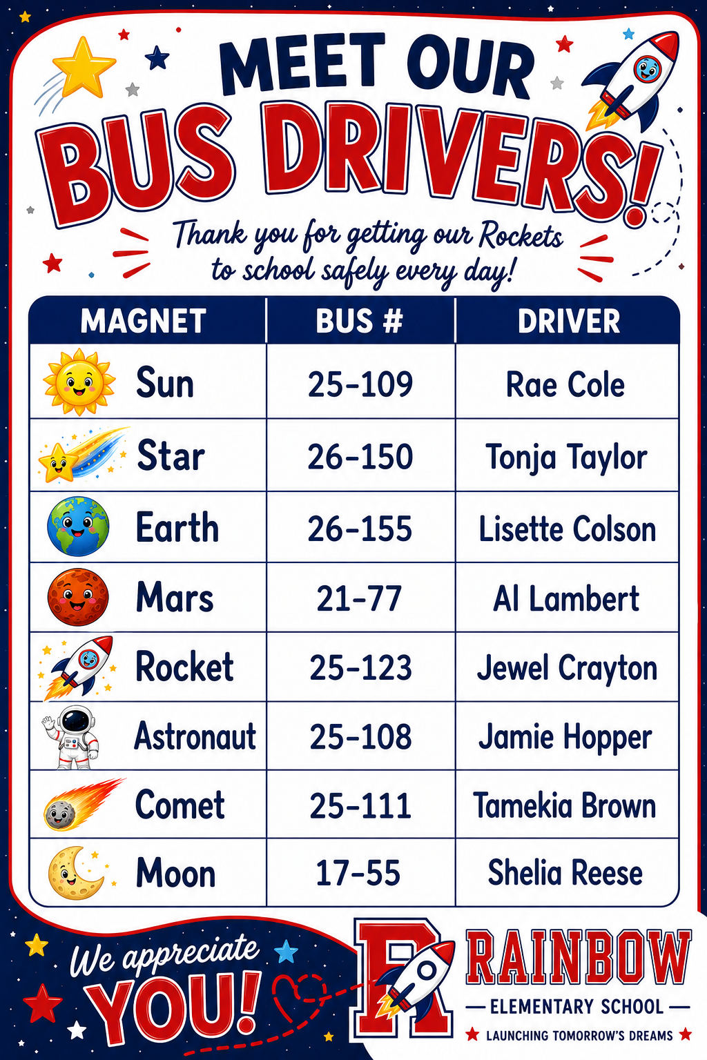 New Bus Magnets