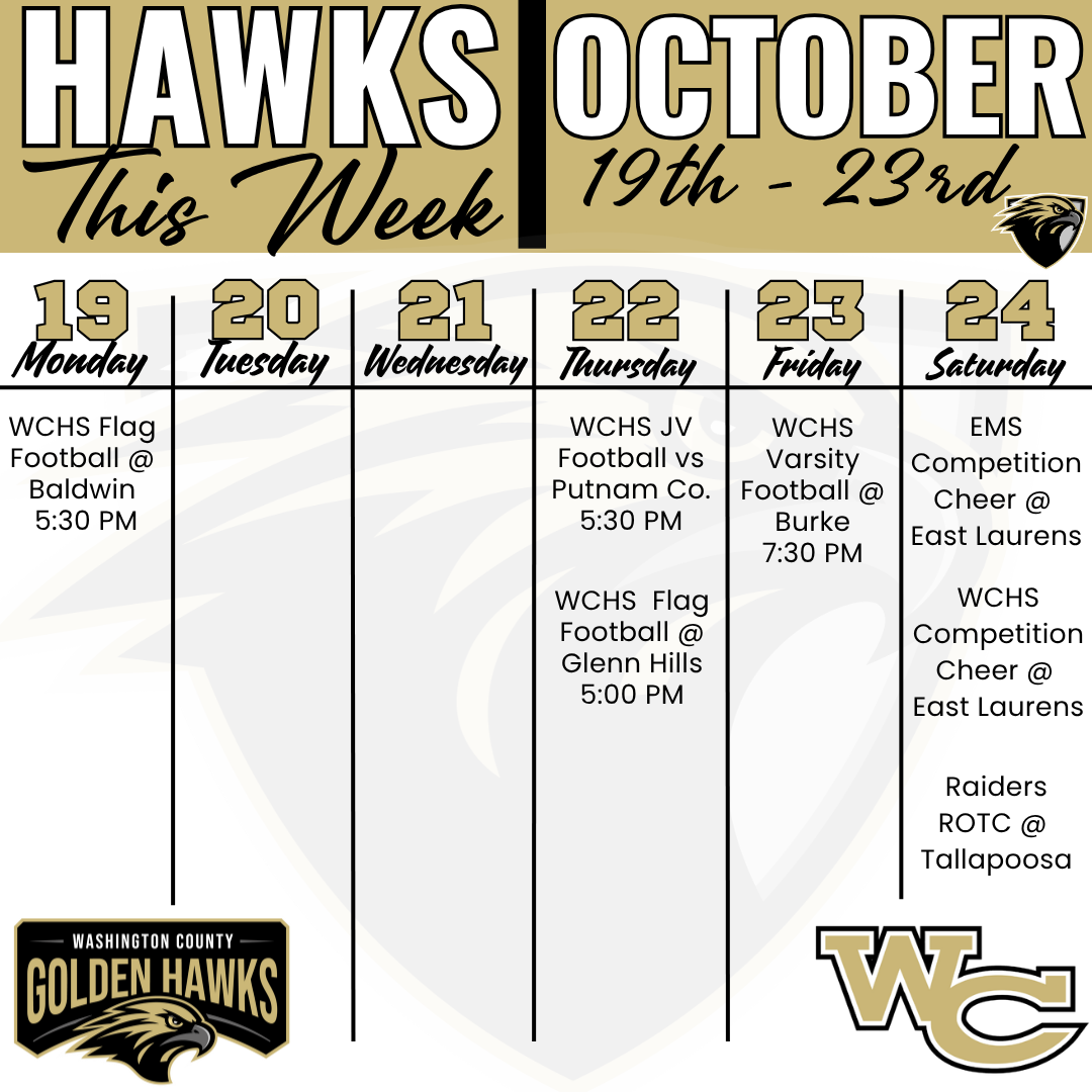 District-Wide Weekly Athletics Schedule