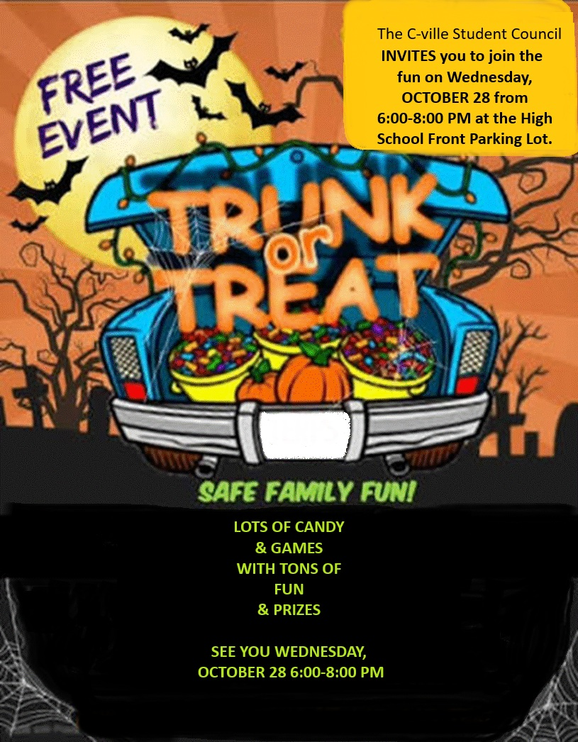 CHS Student Council invites you to trunk or treat!