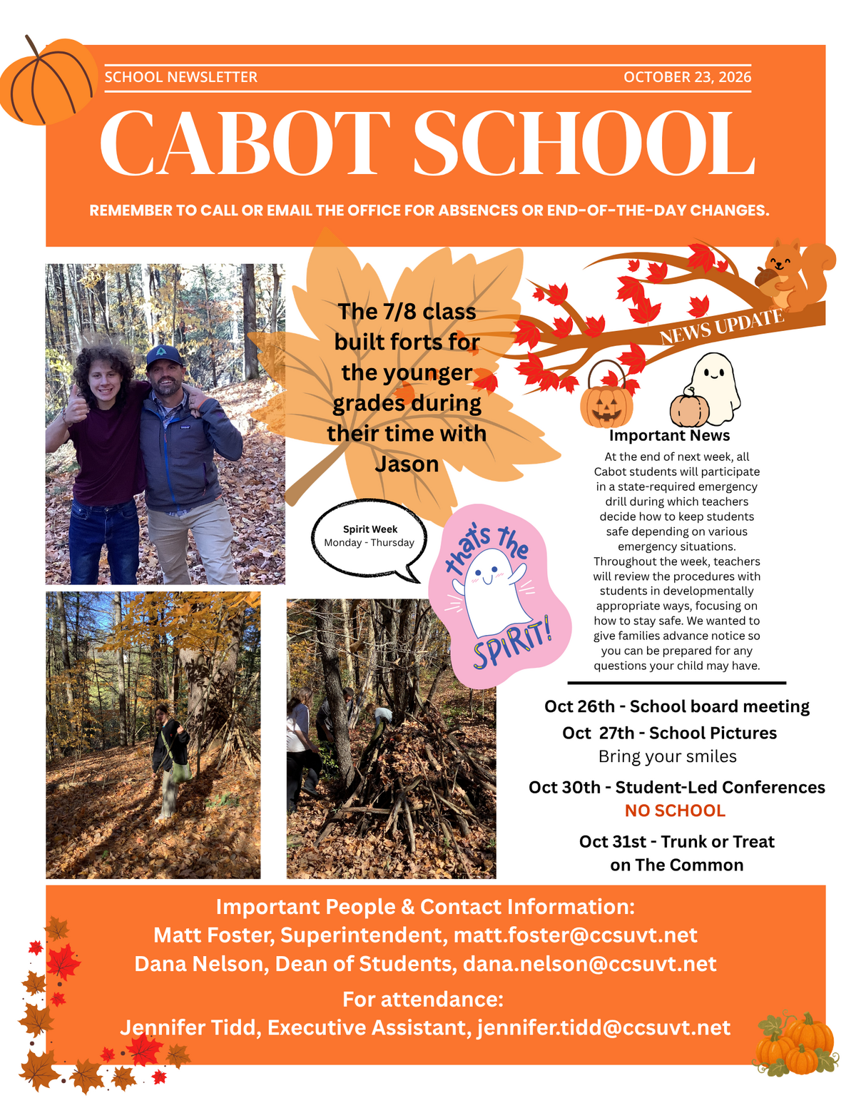 Newsletter for October 23