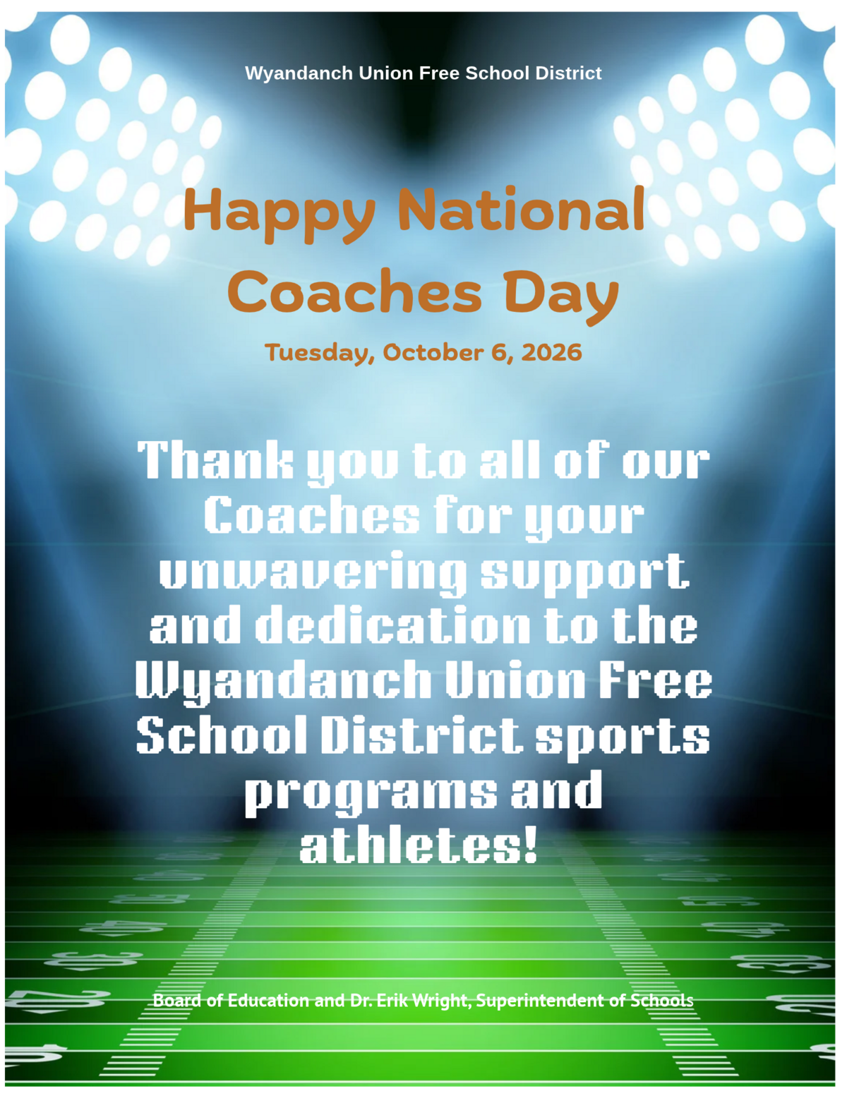 Happy National Coaches Day - October 6, 2026