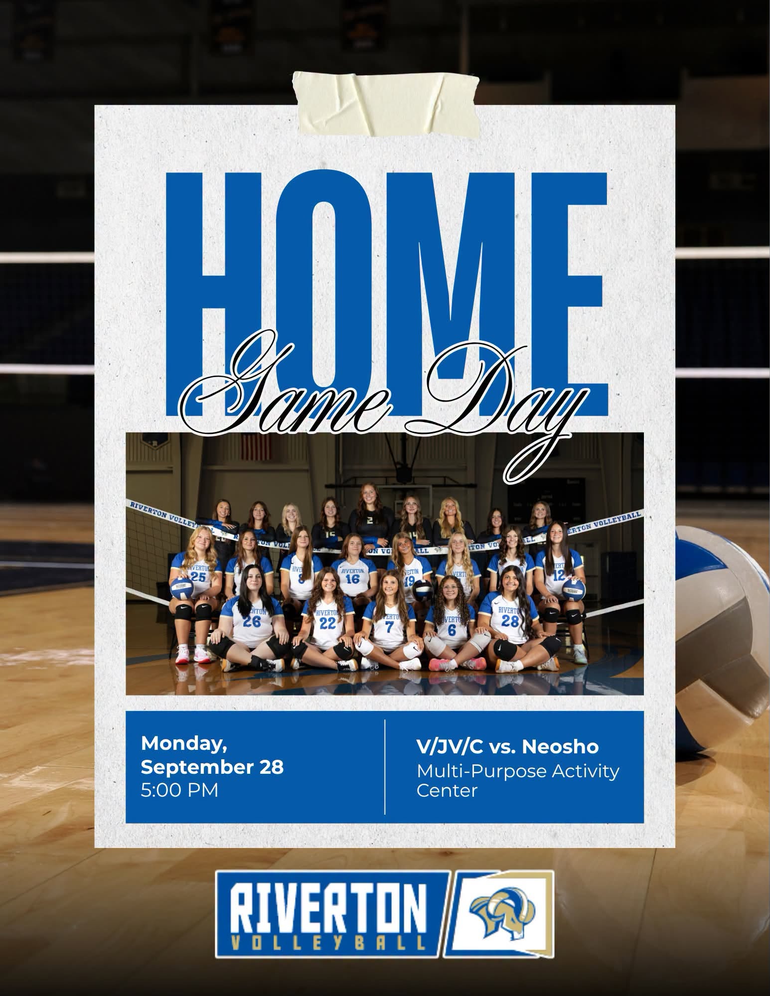 TONIGHT- V/JV/C VB @ HOME vs. Neosho (MO)