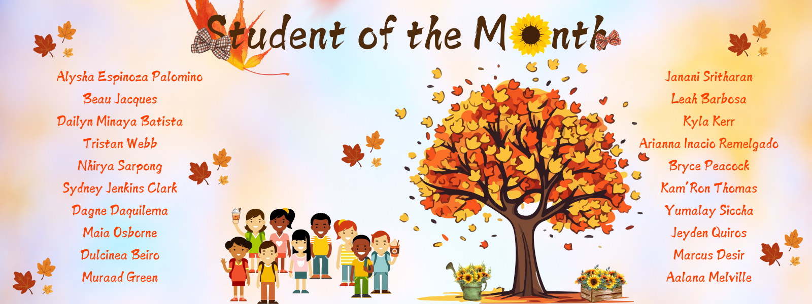 September students of the month!