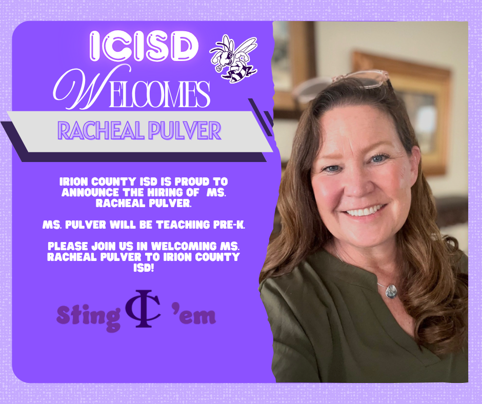 ICISD welcomes Racheal Pulver, who will be teaching Pre-K.