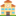 A cartoon illustration of a yellow building with a clock tower and orange roof.