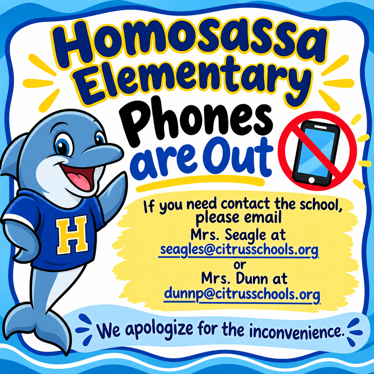 HOMOSASSA PHONES OUT