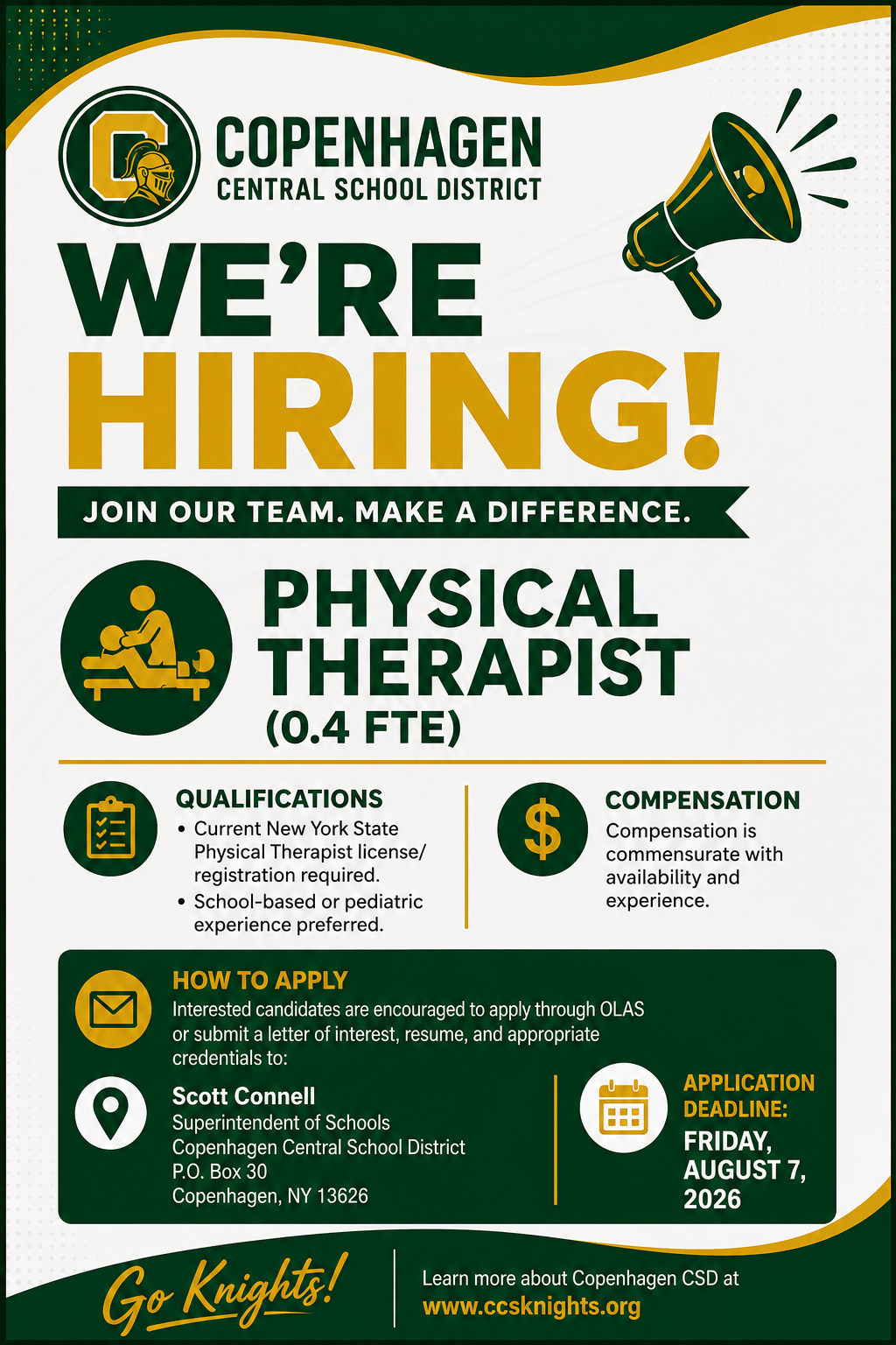 Now Hiring: Part-Time Physical Therapist