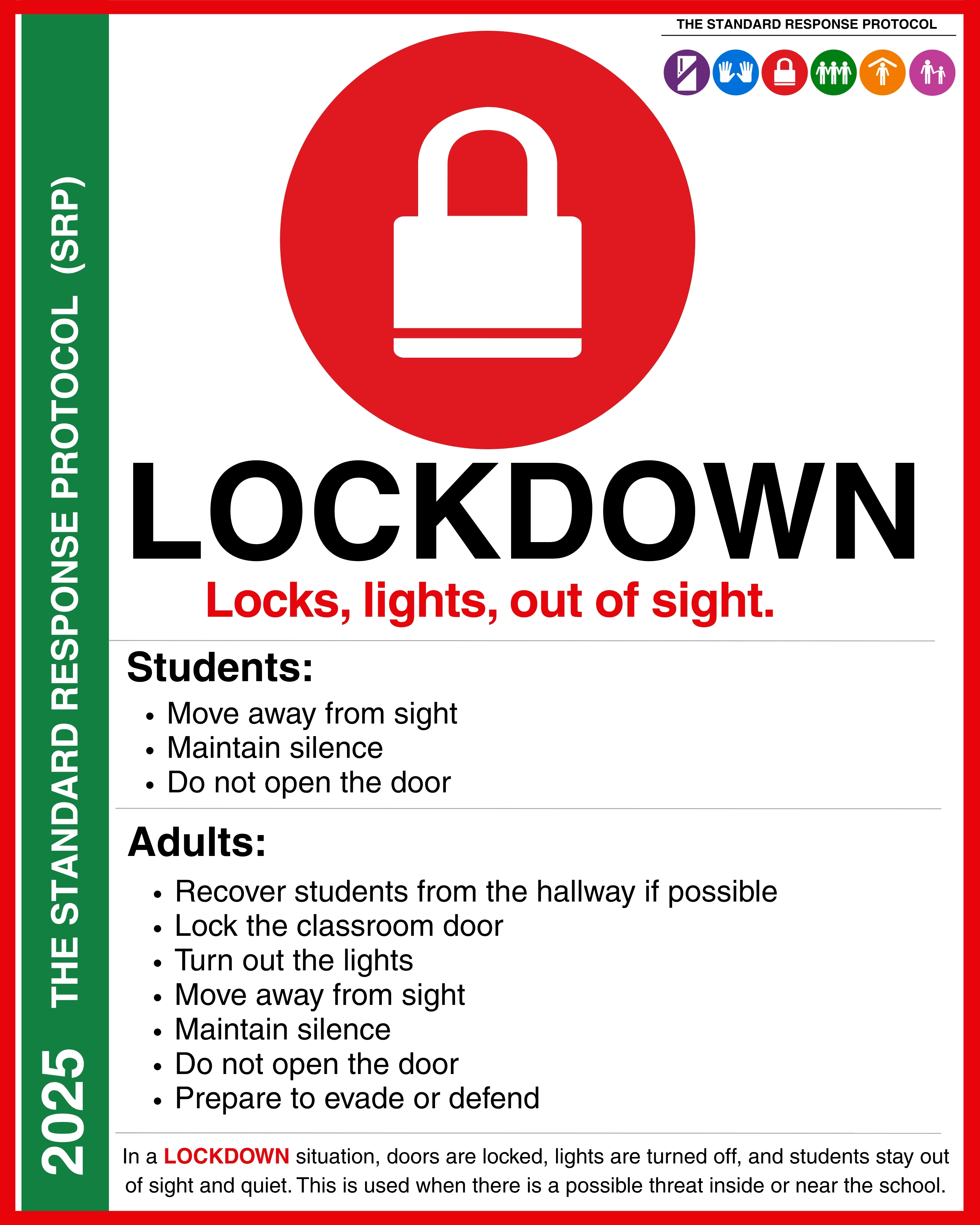 🔒 KNOW THE PROTOCOL: LOCKDOWN | 🔒 CONOCE EL PROTOCOLO: CIERRE DE EMERGENCIA