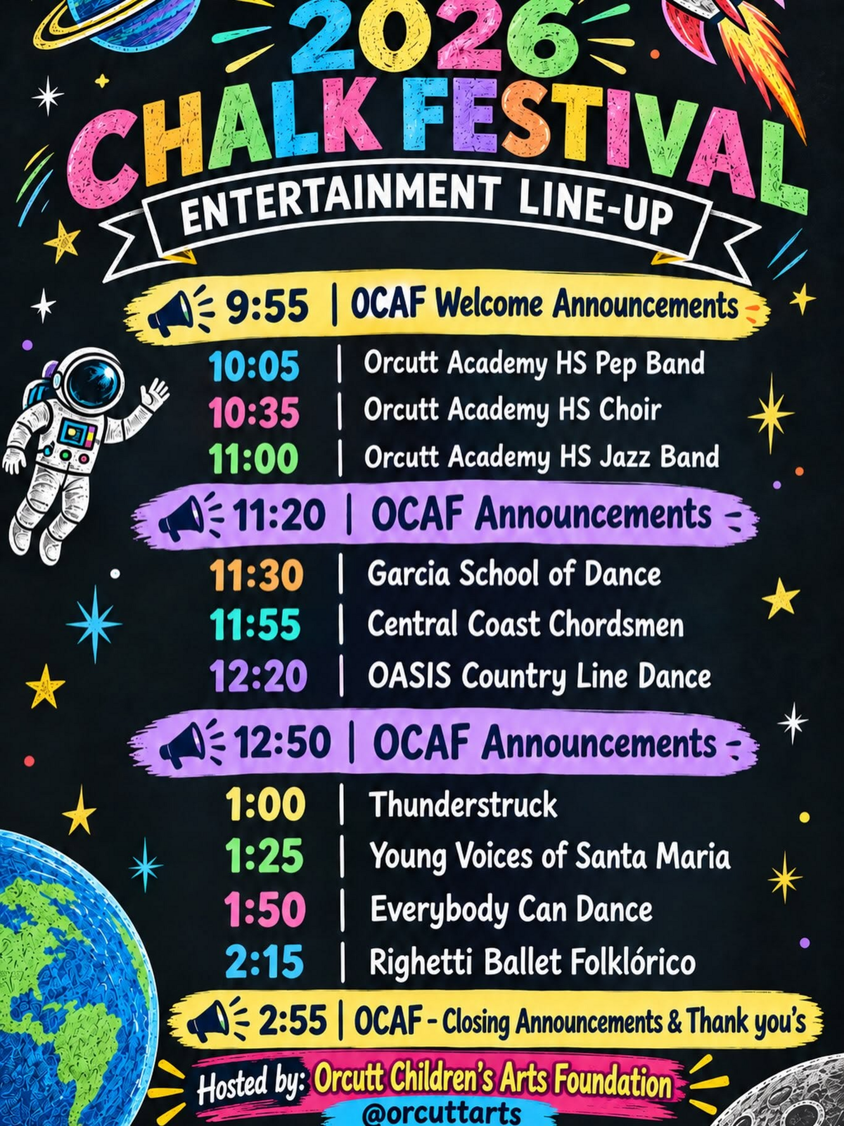 See You at the Chalk Festival on Saturday!!